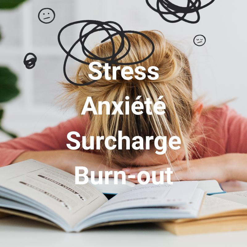 Stress, anxiété, surcharge, burn-out
Pression professionnelle, fatigue persistante, sentiment d’être dépassé, perte de repères, difficulté à récupérer.
